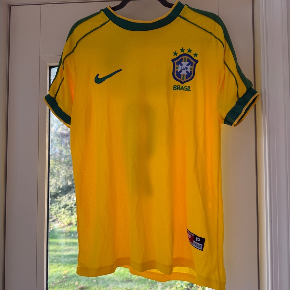 Nike Brazil Soccer Jersey in Yellow and Green